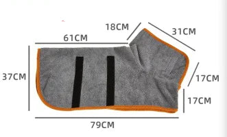Grey wrap laid flat, with dimensions marked in centimetres